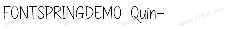 FONTSPRINGDEMO  Quin字体转换